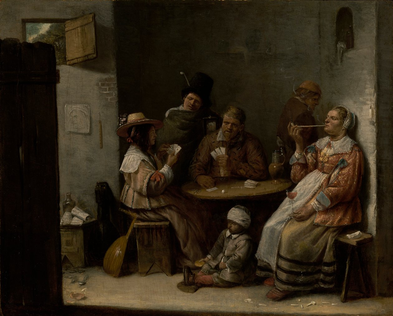 Hráči karet, kolem roku 1645 od Joos van Craesbeeck