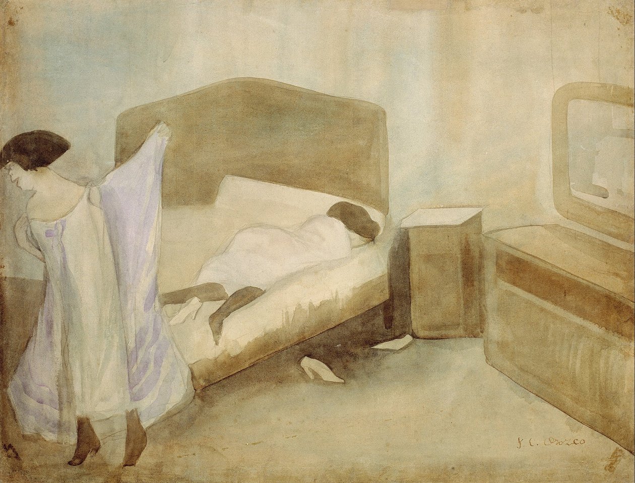 Ložnice od José Clemente Orozco