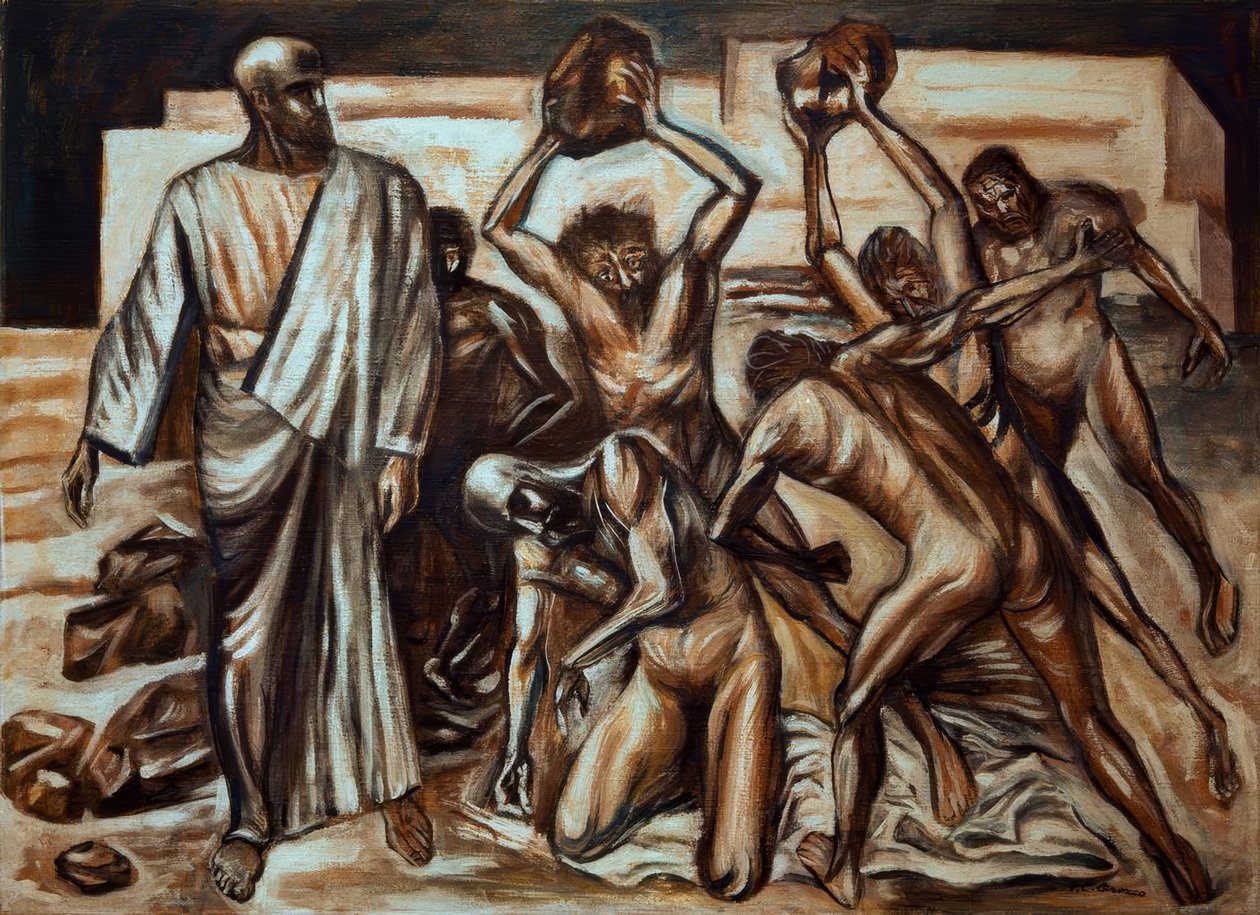 Umučení svatého Štěpána od José Clemente Orozco