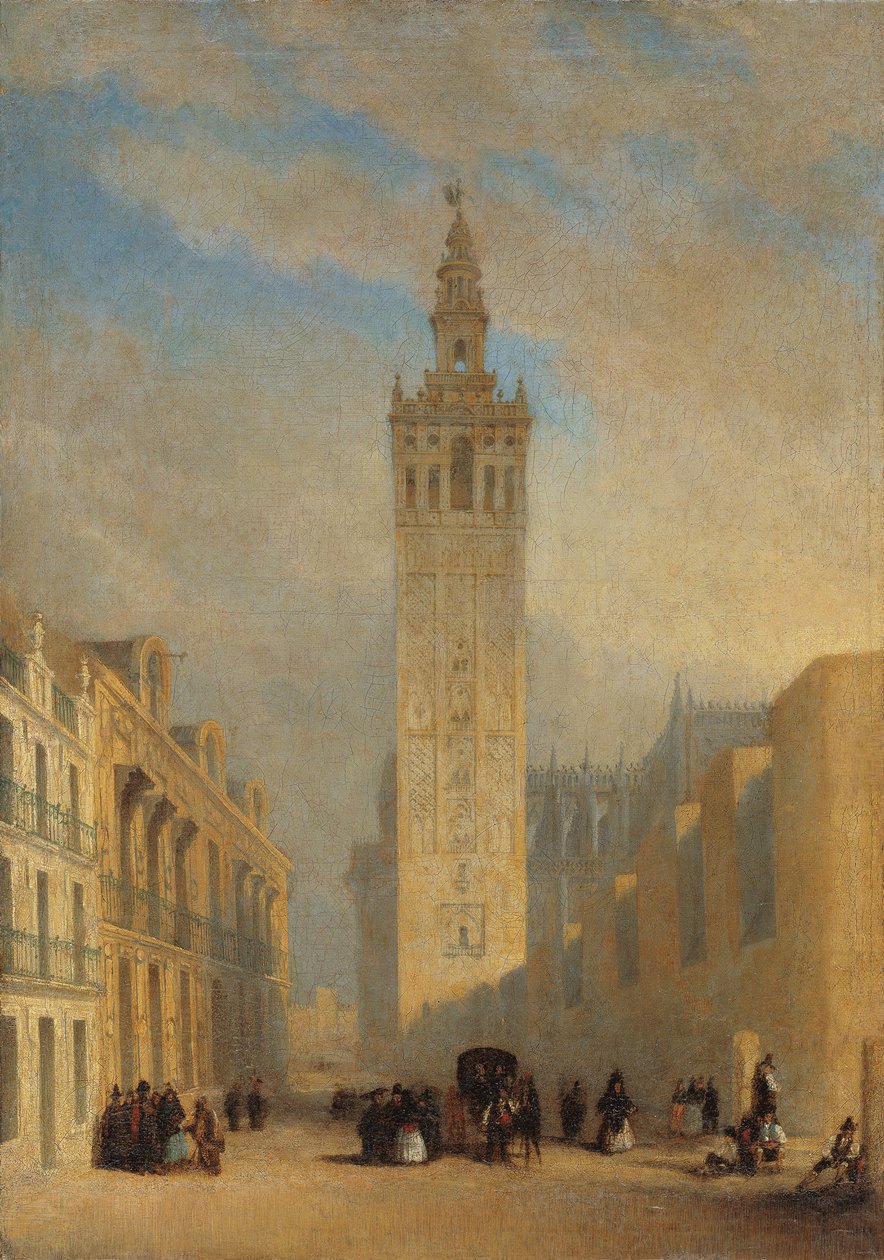 Giralda viděná z Calle Placentines od José Domínguez Bécquer