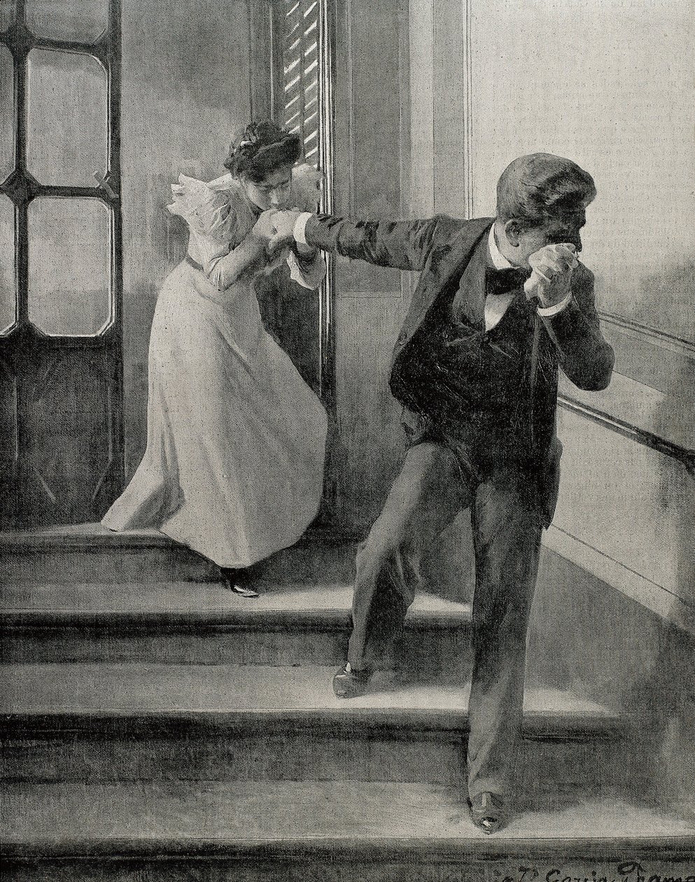 Smutné sbohem. 1900 (kresba) od José García Ramos