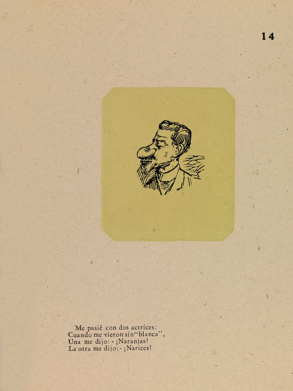 Muž s baňatým nosem od José Guadalupe Posada