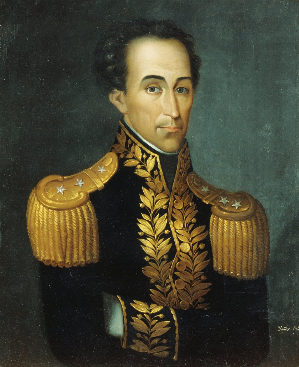 Portrét Simon Bolivar, 1831 od Jose Anselmo Yanez