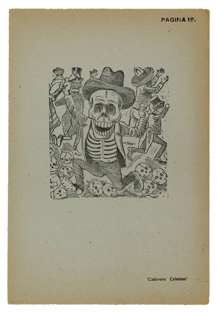 Calavera criminal od José Guadalupe Posada