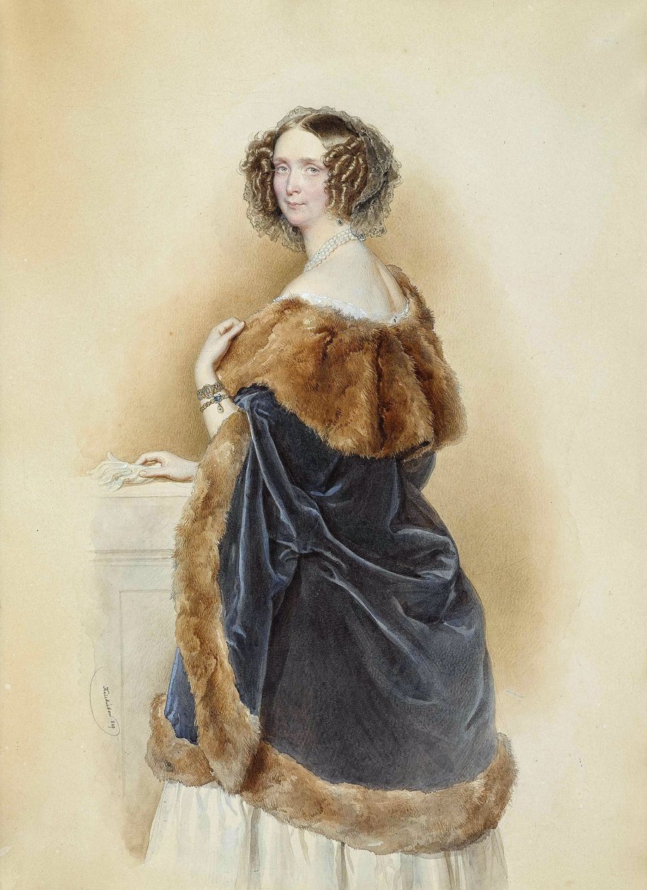 Arcivévodkyně Sophie Rakouska, princezna Bavorska od Josef Nikolaus Kriehuber