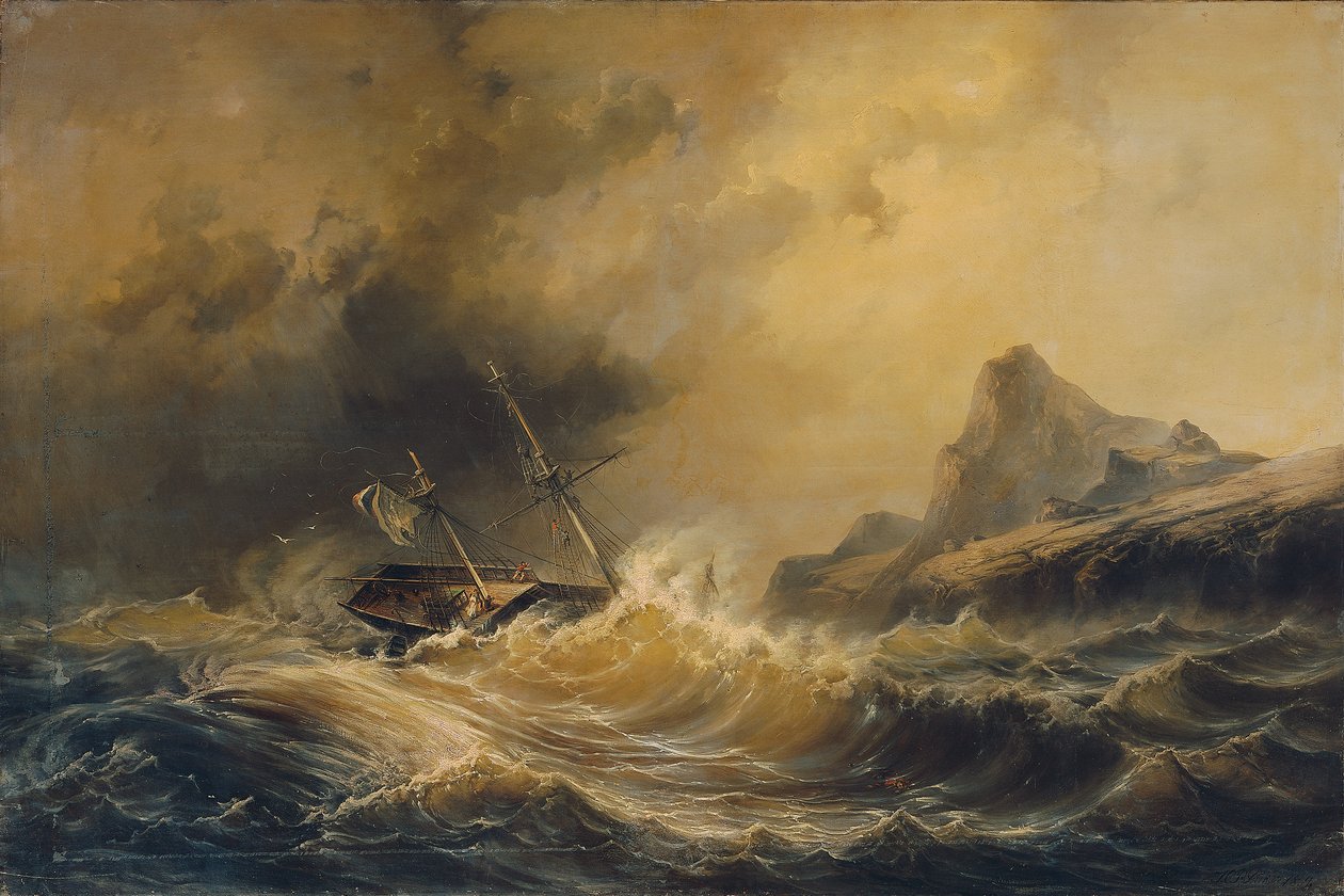 Ztroskotání na mysu Horn od Josef Carl Berthold Püttner
