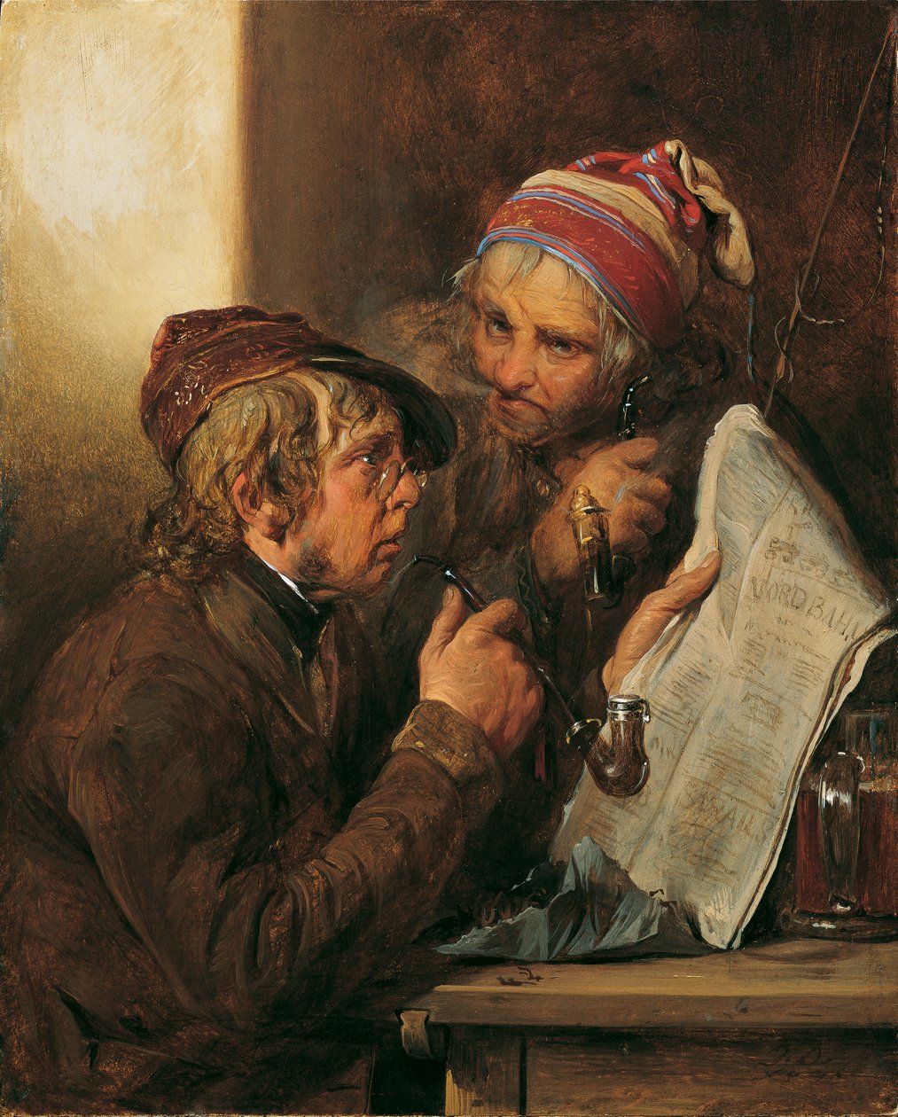 Čtenáři novin od Josef Danhauser