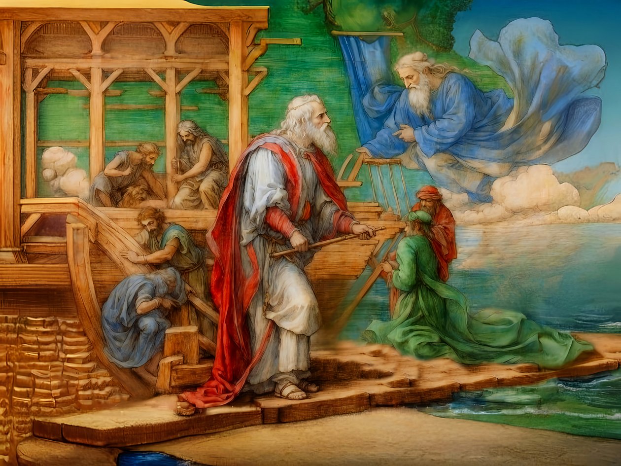 A1_Genesis_16-Noachova archa od Josef Johann Michel