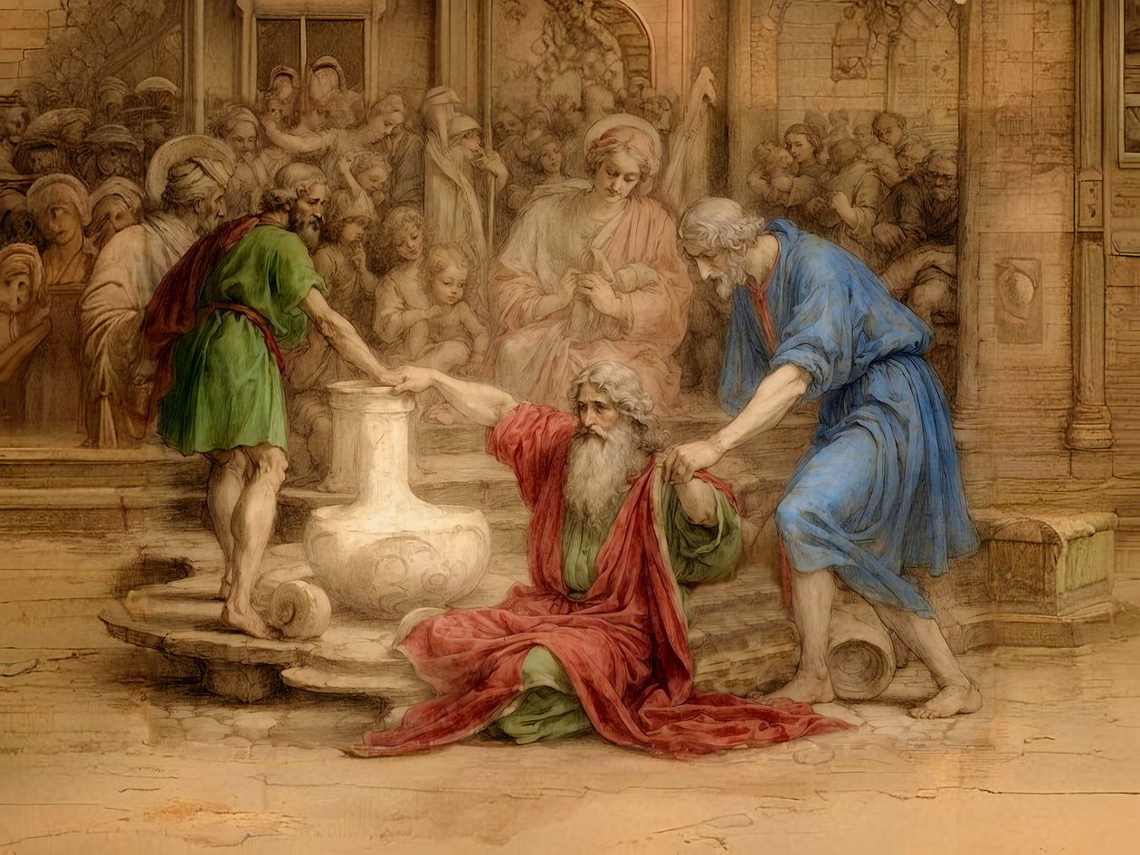 A1_Genesis_20-Noach proklíná Chama od Josef Johann Michel