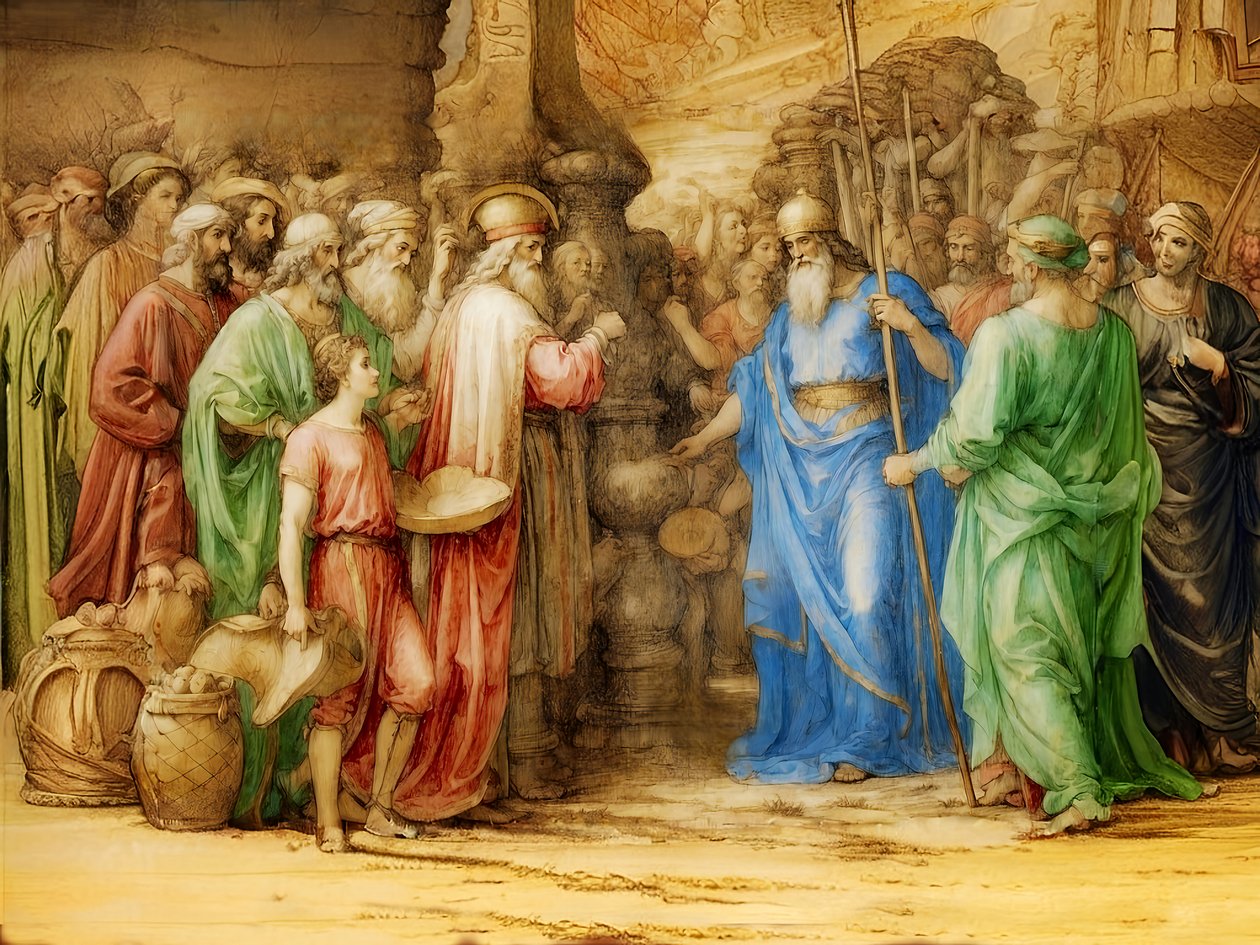 A1_Genesis_23-Abram a Melchisedech od Josef Johann Michel