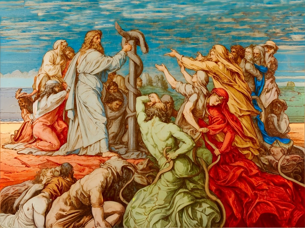 A2_Exodus_18_Bronzový had od Josef Johann Michel