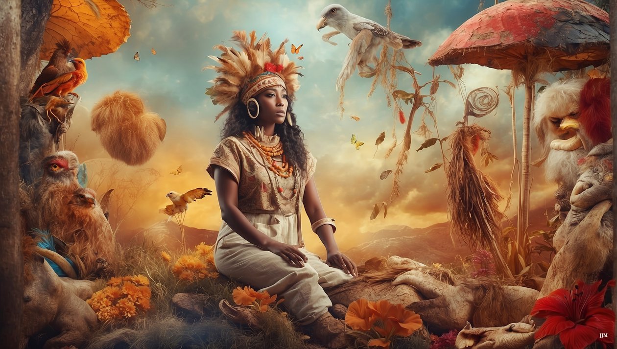 Dreamcore_dreamlike_scene-Aborigines_04 od Josef Johann Michel
