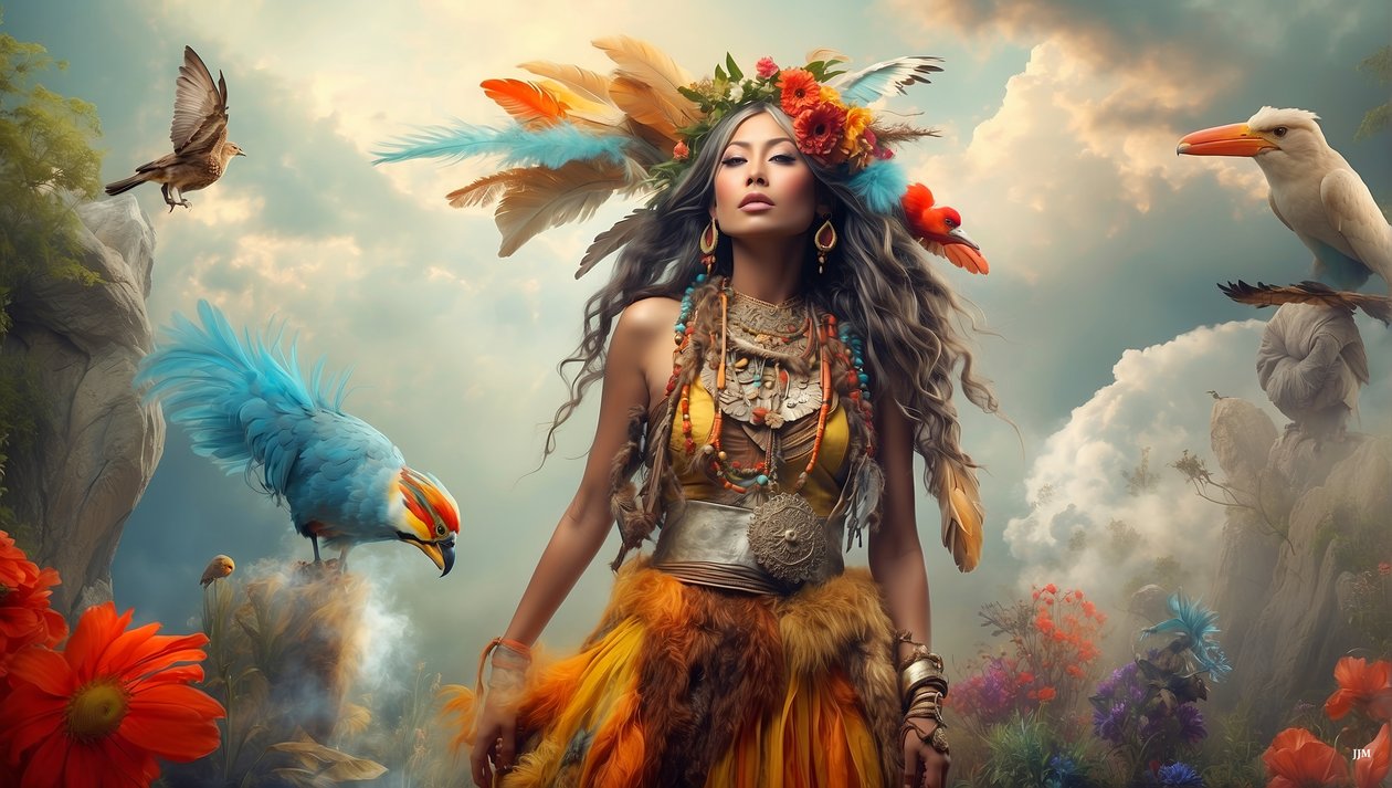 Dreamcore_dreamlike_scene-native american_02 od Josef Johann Michel