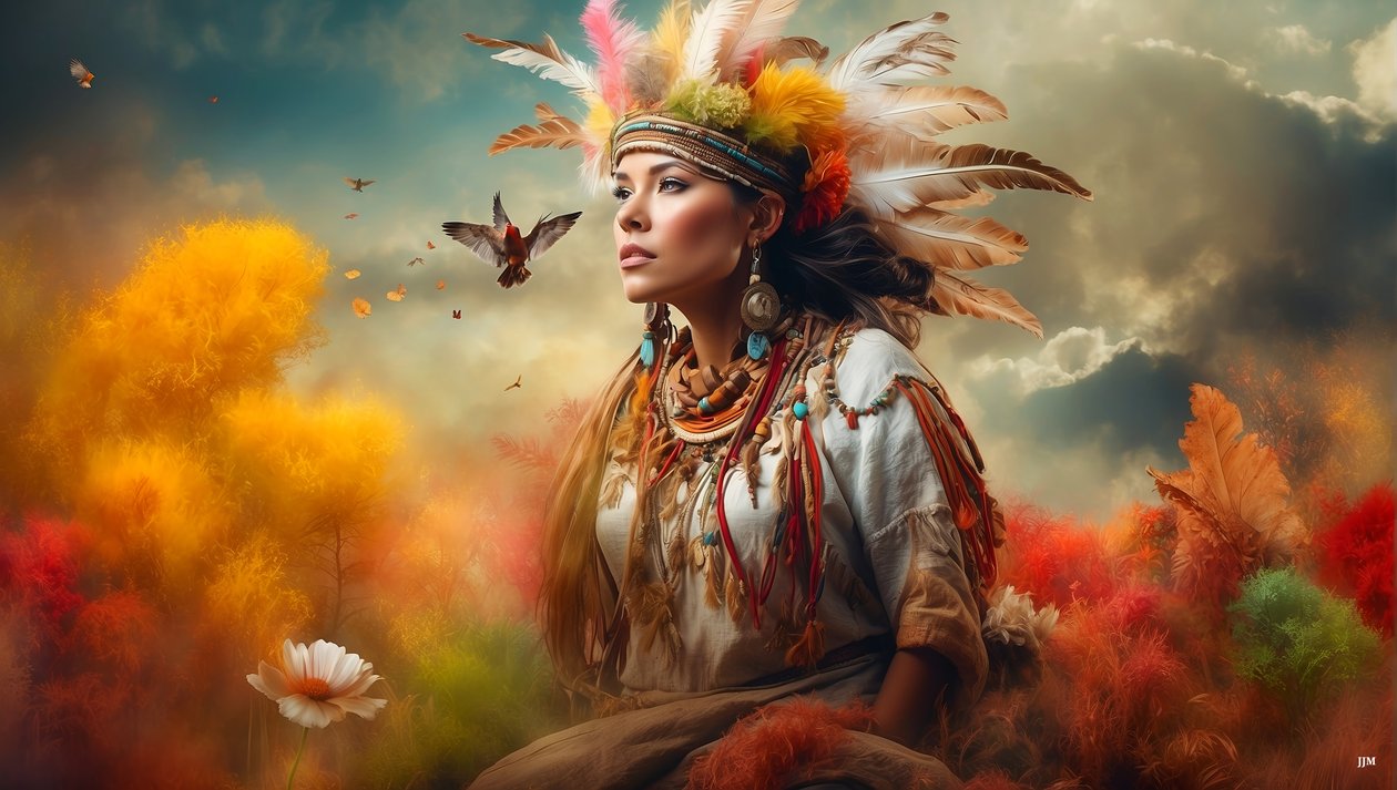 Dreamcore_dreamlike_scene-native american_04 od Josef Johann Michel