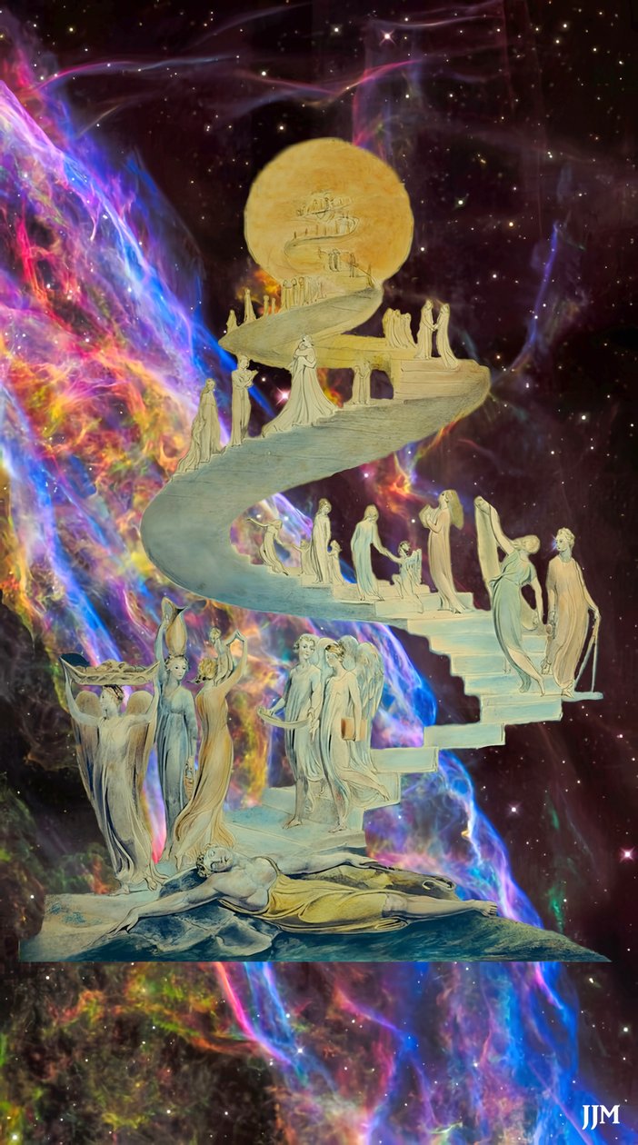 JJM-recreate: Blake-W_Jakobs Traum+JWST od Josef Johann Michel