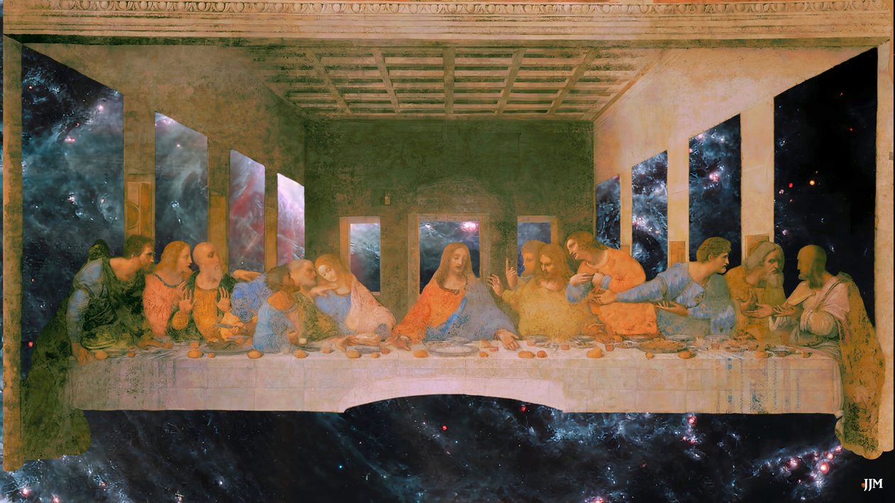 JJM-recreate: Leonardo da Vinci_The Last Supper+JWST od Josef Johann Michel