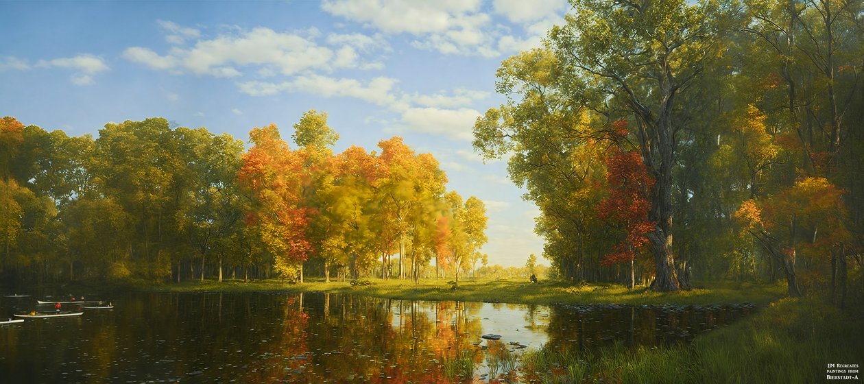 JJM znovu vytváří Bierstadt-A: Autumn Forest od Josef Johann Michel