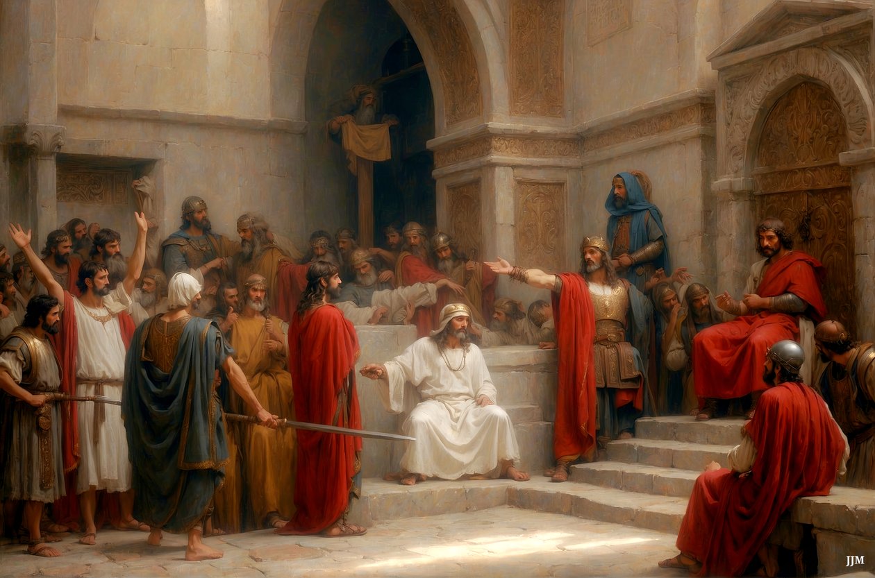 Ježíš_obviněn a odsouzen Pilátem_01 od Josef Johann Michel
