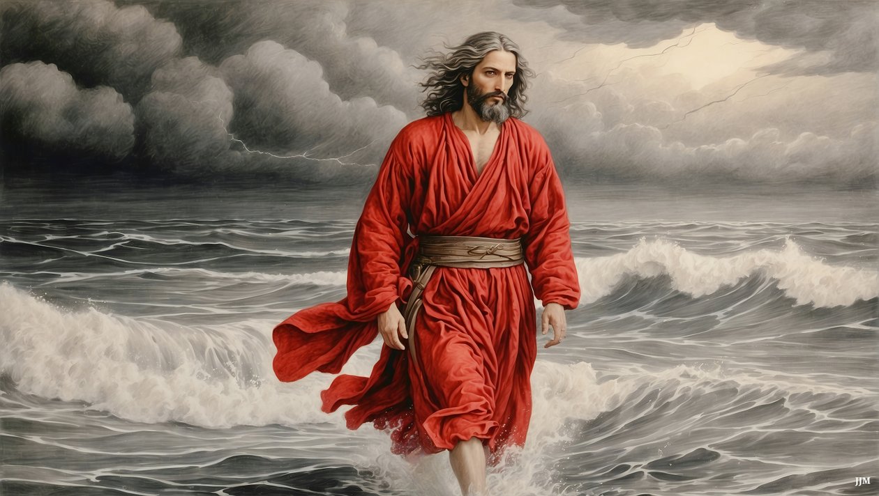 Ježíš_chodí_přes_jezero_03_E od Josef Johann Michel