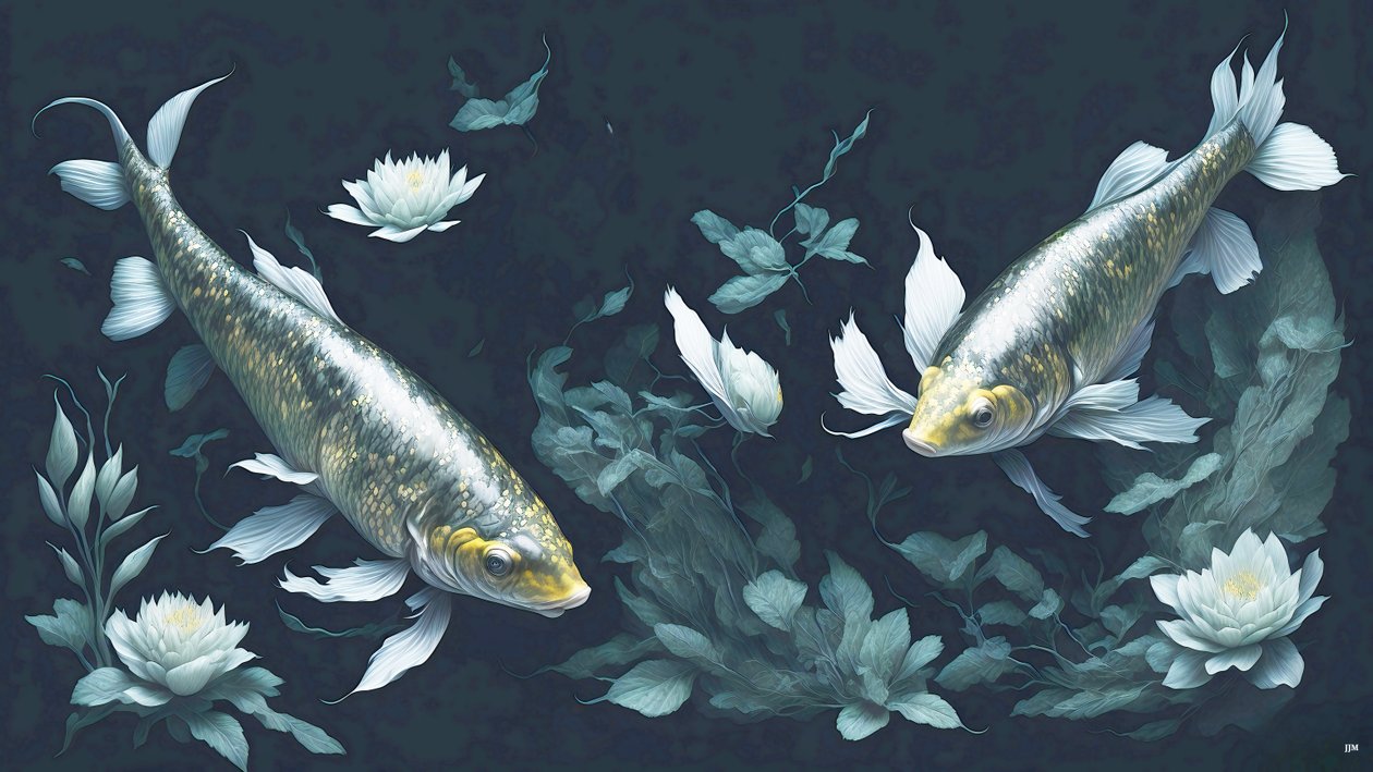 malba inkoustem: Koi-Karpfish_yellow_02 od Josef Johann Michel