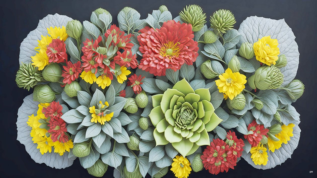 mandala: Kalanchoe elements_02 od Josef Johann Michel