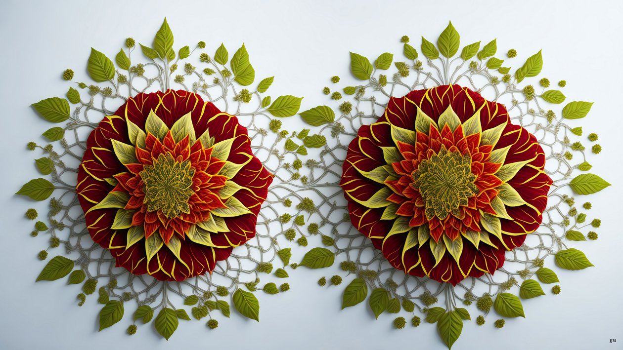 mandala: ibišek-květ prvky_01 od Josef Johann Michel