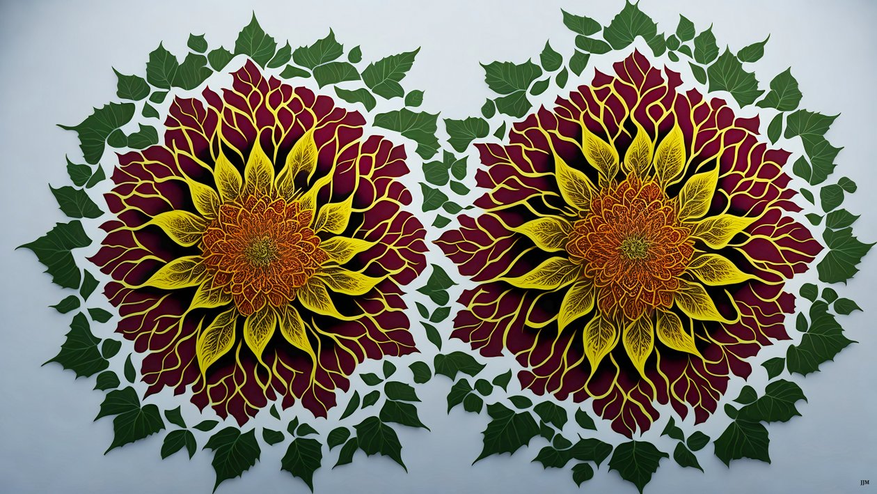 mandala: ibišek-květ prvky_02 od Josef Johann Michel