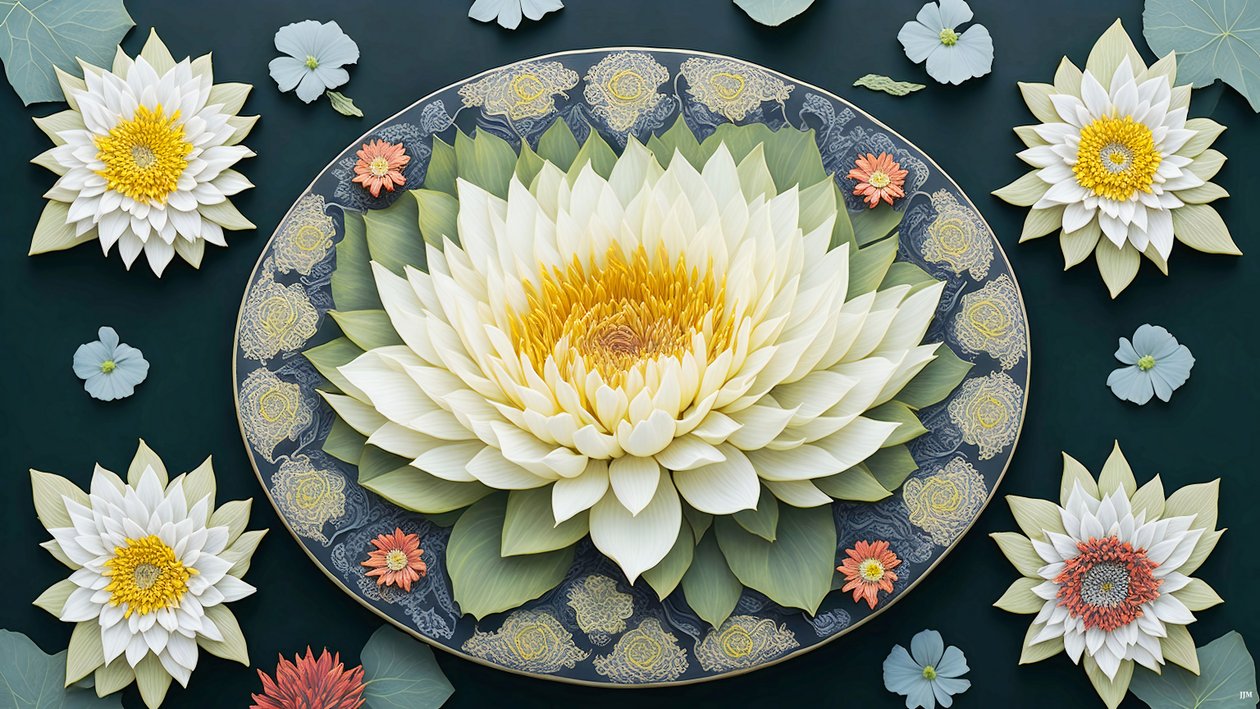 mandala: lekníny elementy_01 od Josef Johann Michel