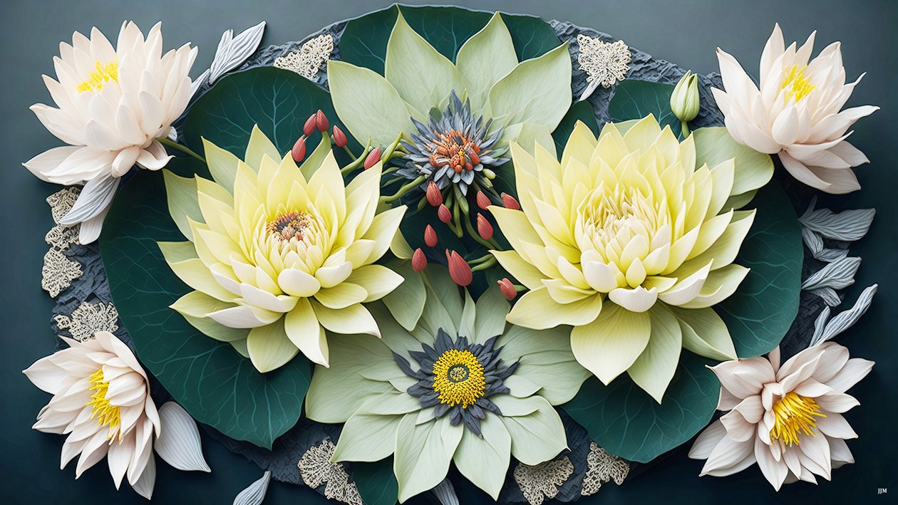 mandala: lekníny elementy_02 od Josef Johann Michel