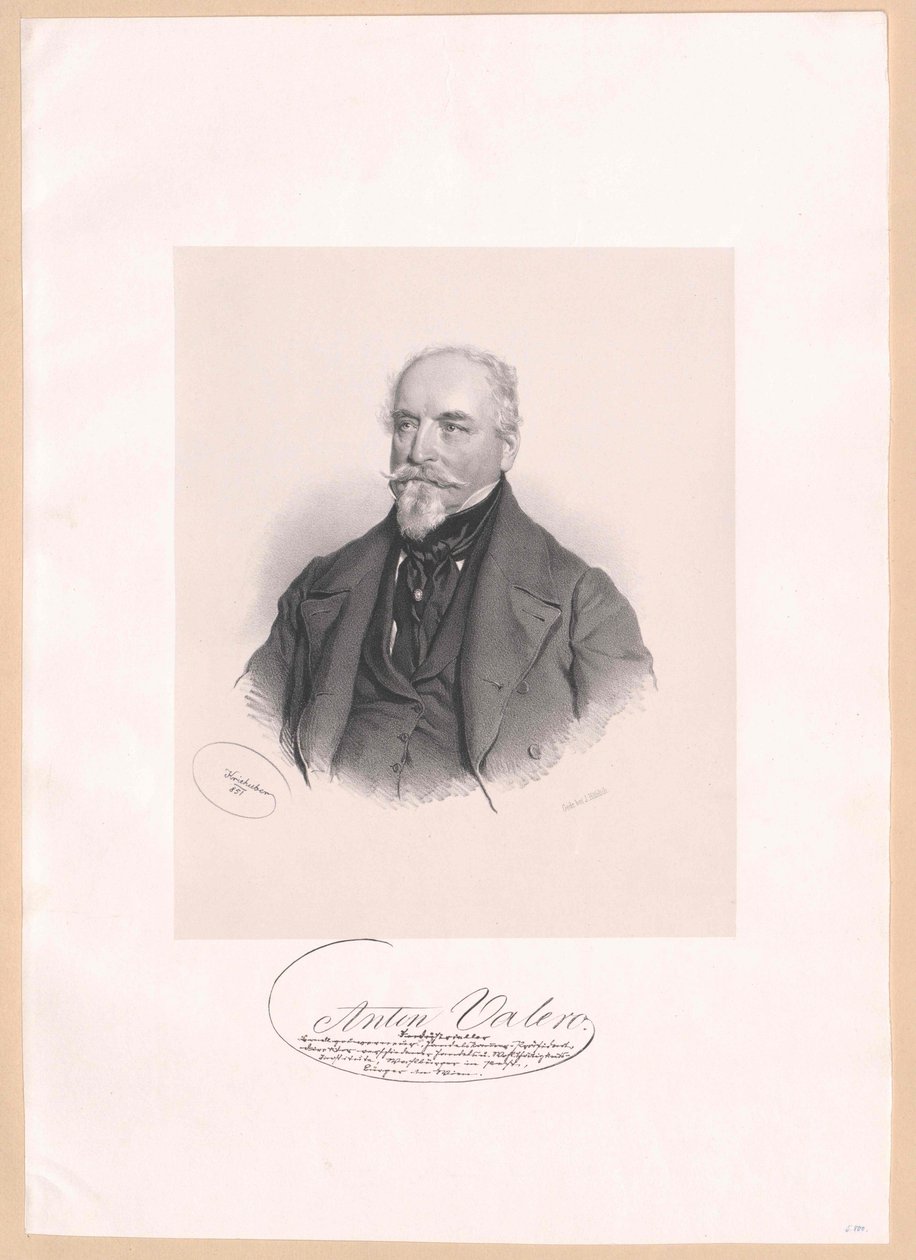 Anton Valero (tisk) od Josef Nikolaus Kriehuber