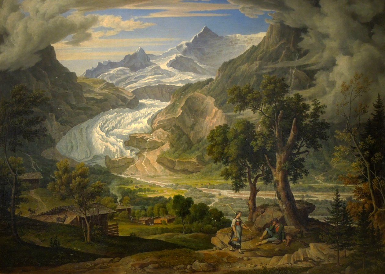 Grindelwaldský ledovec v Alpách od Joseph Anton Koch