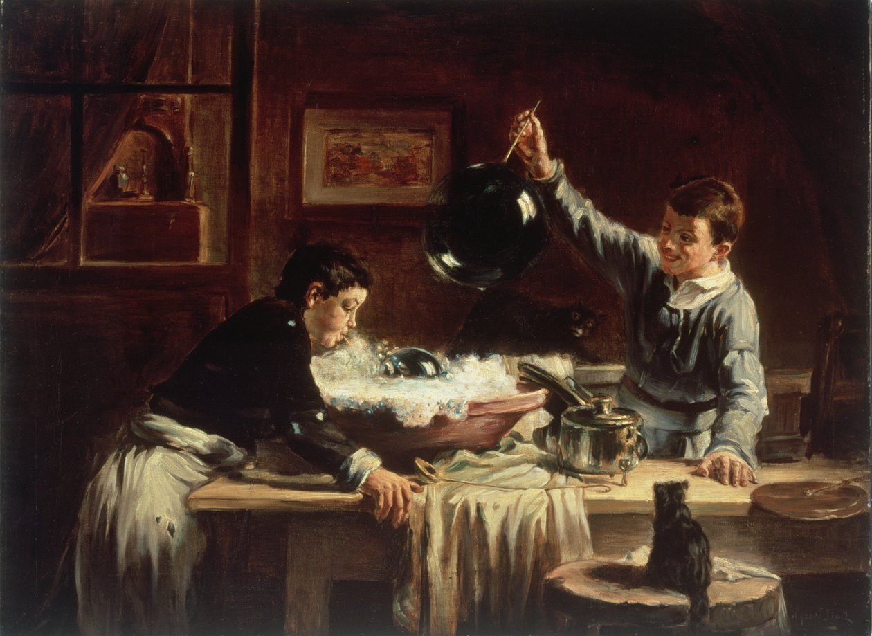 Vyfukování bublin, 1899 od Joseph Bail
