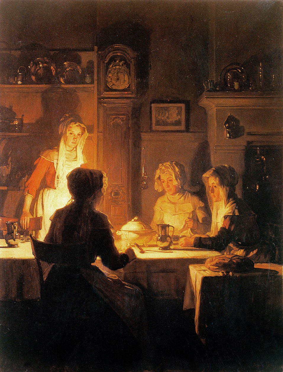 The Evening Meal, c.1900 od Joseph Bail
