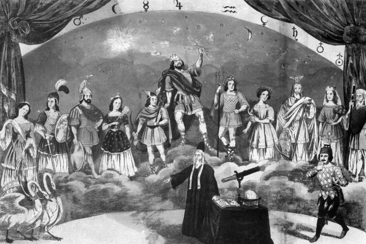 Nebe řeckých bohů, karnevalová hra v Altdorf-Weingartenu 23. února 1857 od Joseph Bayer