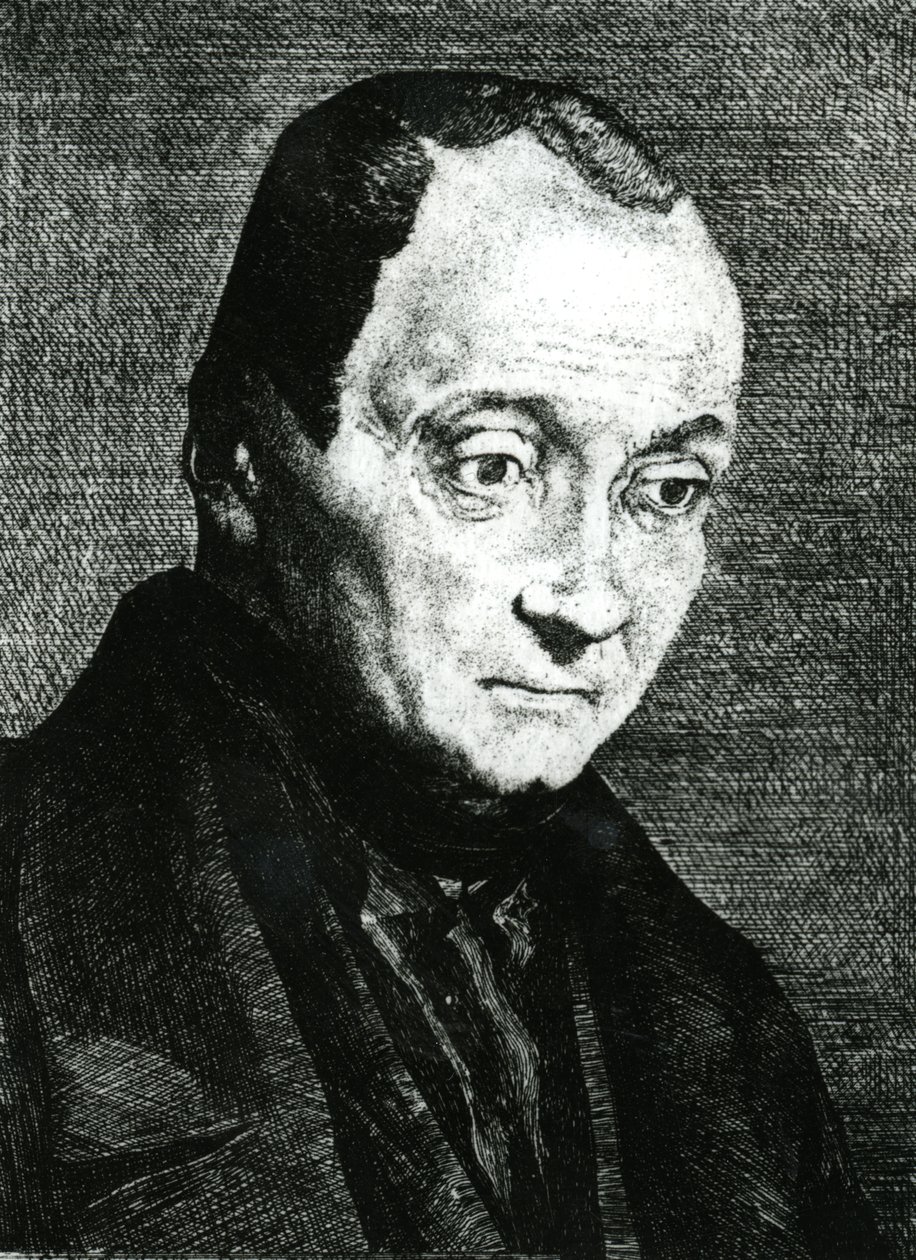 Auguste Comte, leptaný Felixem Bracquemondem, 1851 od Joseph Benoit Guichard