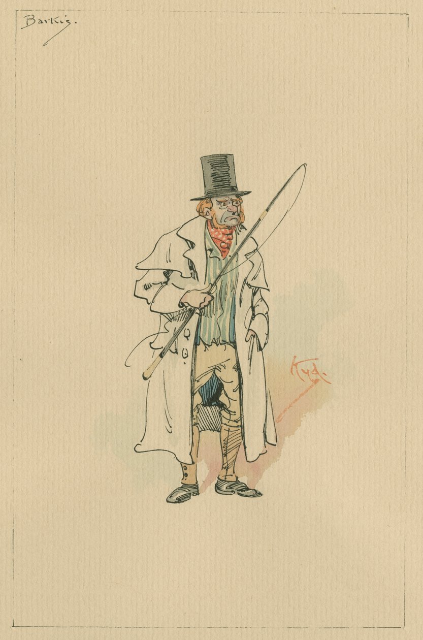 Barkis, cca 1920 (pero a inkoust s wc na papíře) od Joseph Clayton Clarke