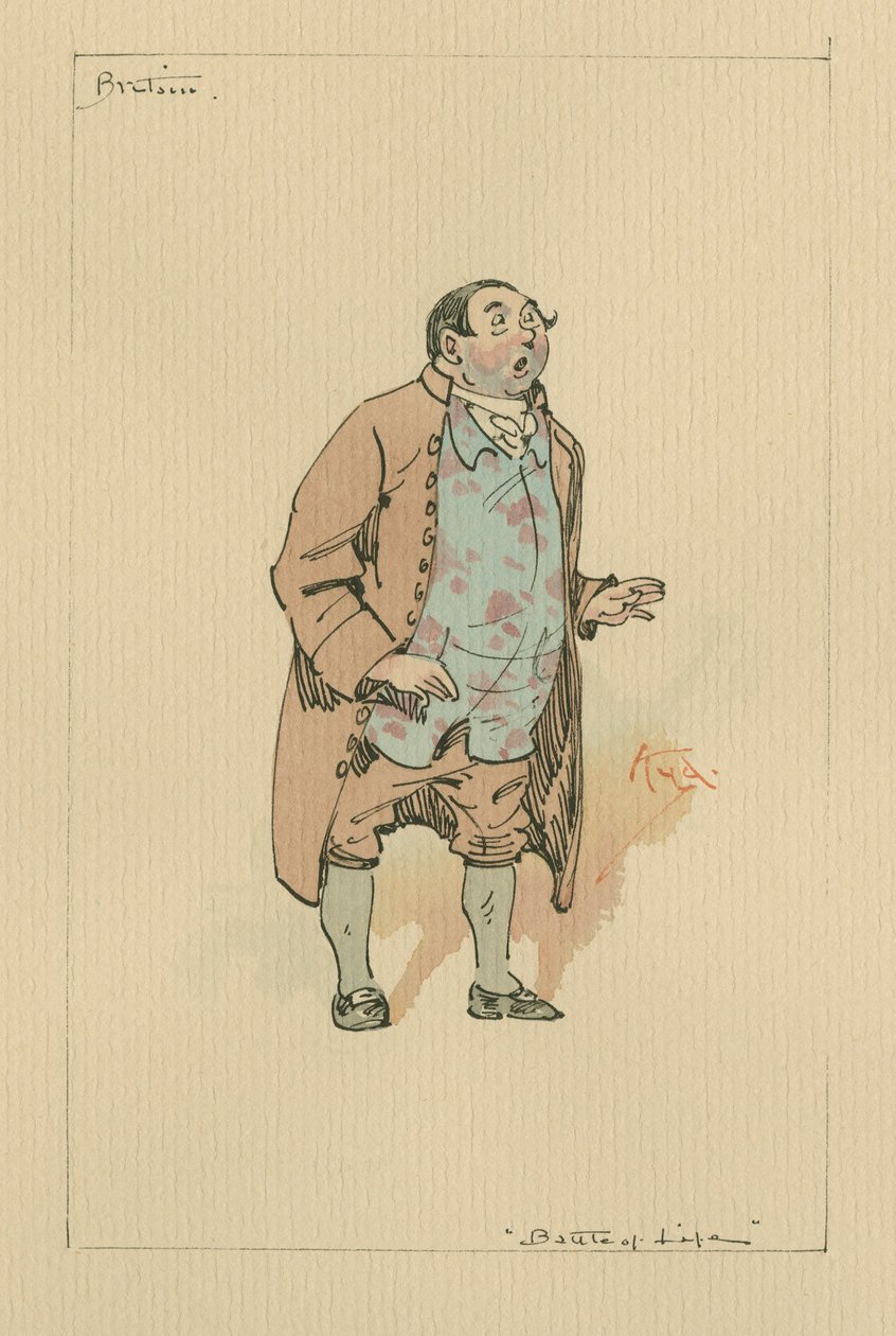 Ben Britain - Bitva o život, cca 20. léta 20. století (pero a tuš s čb na papíře) od Joseph Clayton Clarke