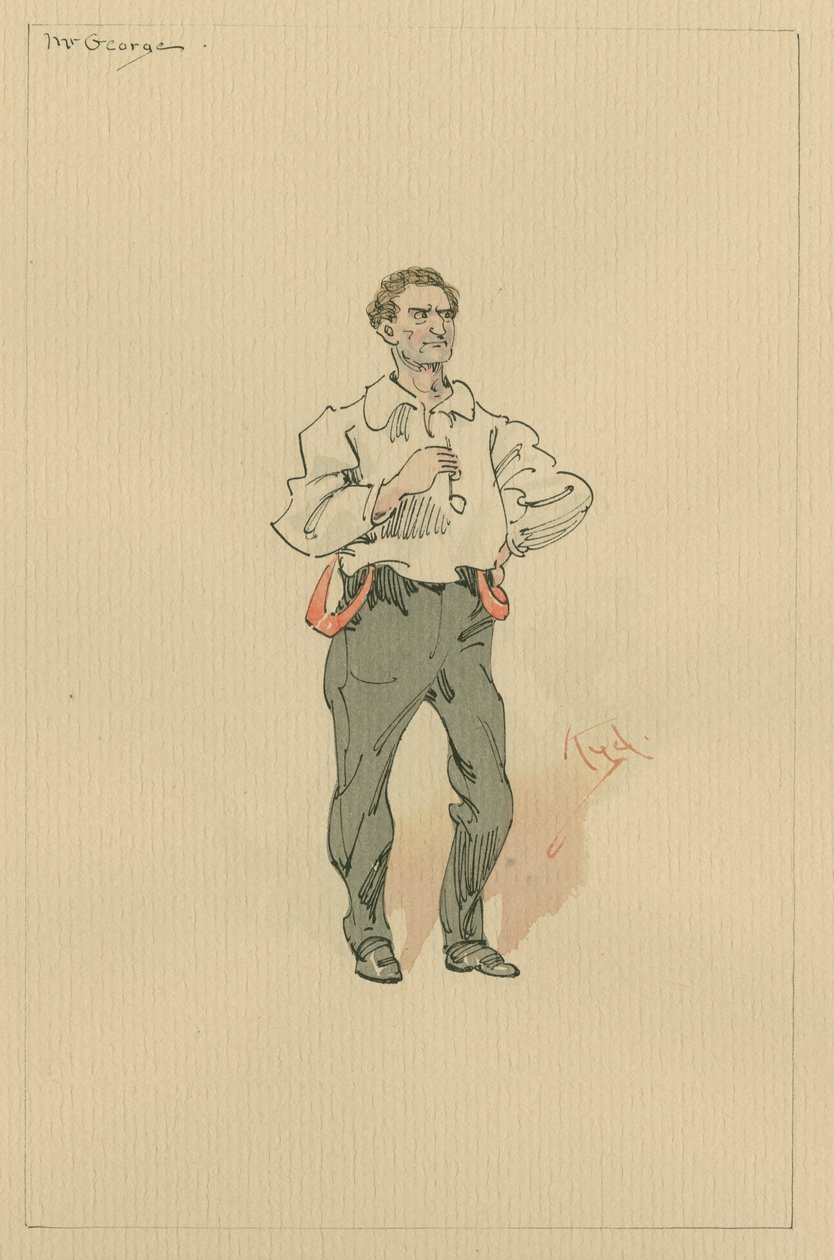 Pan George, cca 20. léta (pero a inkoust s wc na papíře) od Joseph Clayton Clarke