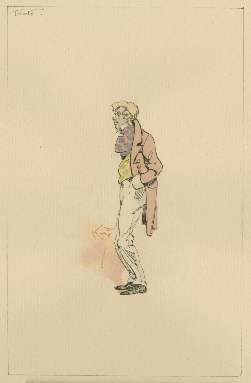 Mr Toots, cca 1920 (pero a inkoust s wc na papíře) od Joseph Clayton Clarke