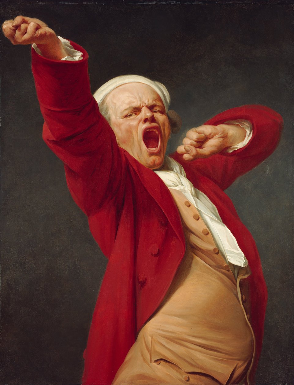 Autoportrét, zívání od Joseph Ducreux