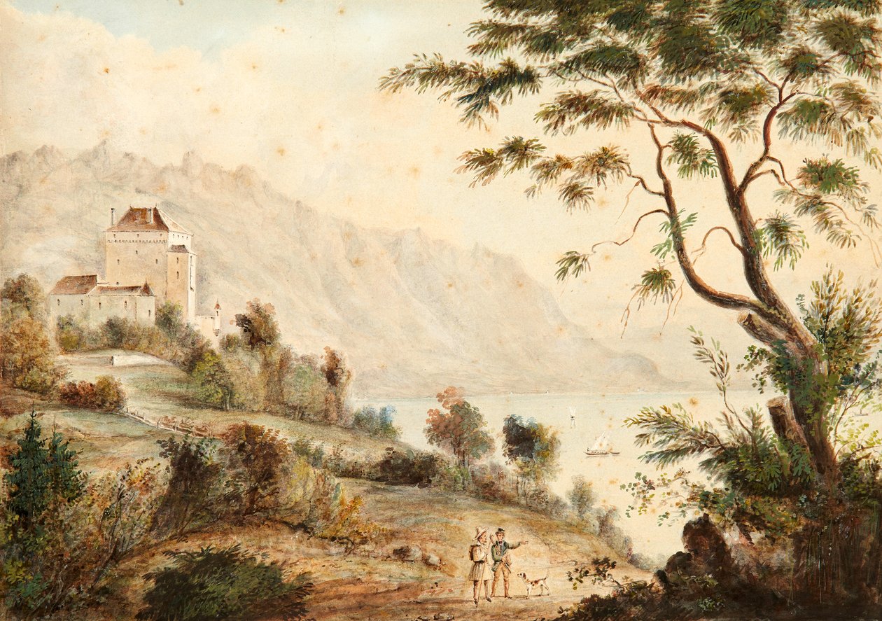 Hrad Chatelard od Joseph Eugène Desvernois
