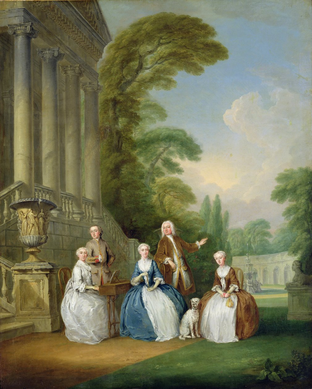 Portrét rodiny, 1740 od Joseph Francis Nollekens