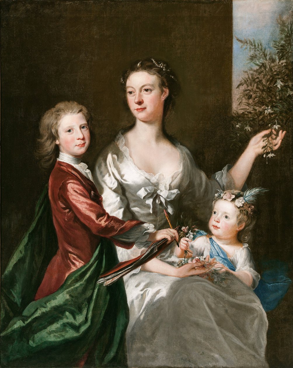 Manželka umělců Susanna, syn Anthony a dcera Susanna od Joseph Highmore