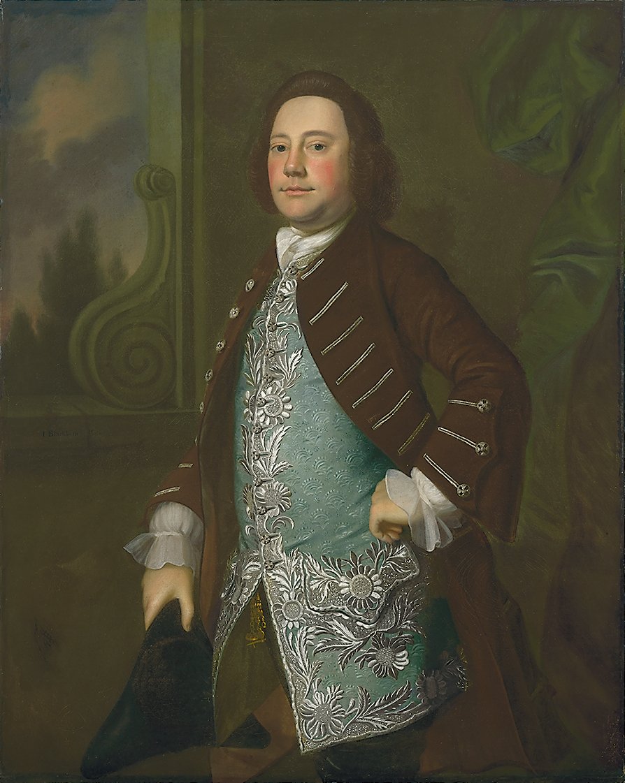 Portrét gentlemana, kolem roku 1760 od Joseph Jonathan Blackburn