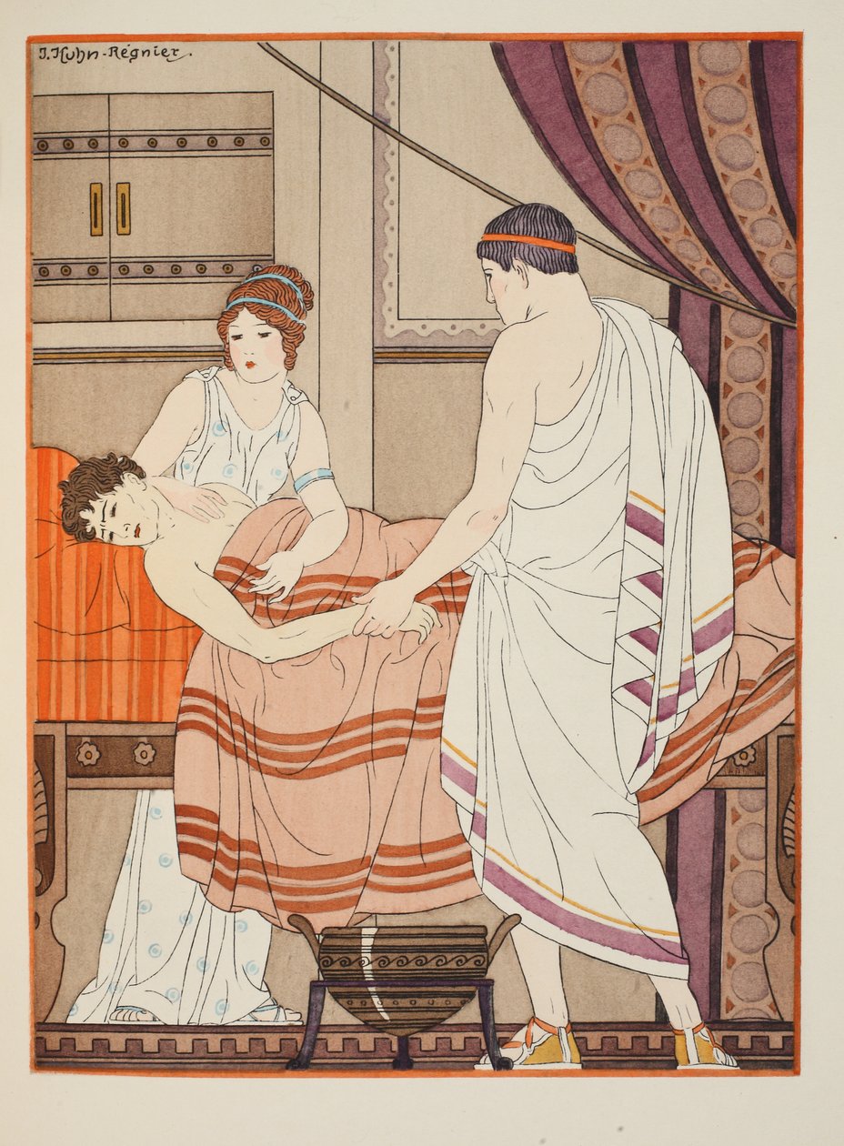Ti, kteří se třesou rukou lékaře, ilustrace z „Díla Hippokrata“, 1934 od Joseph Kuhn Regnier