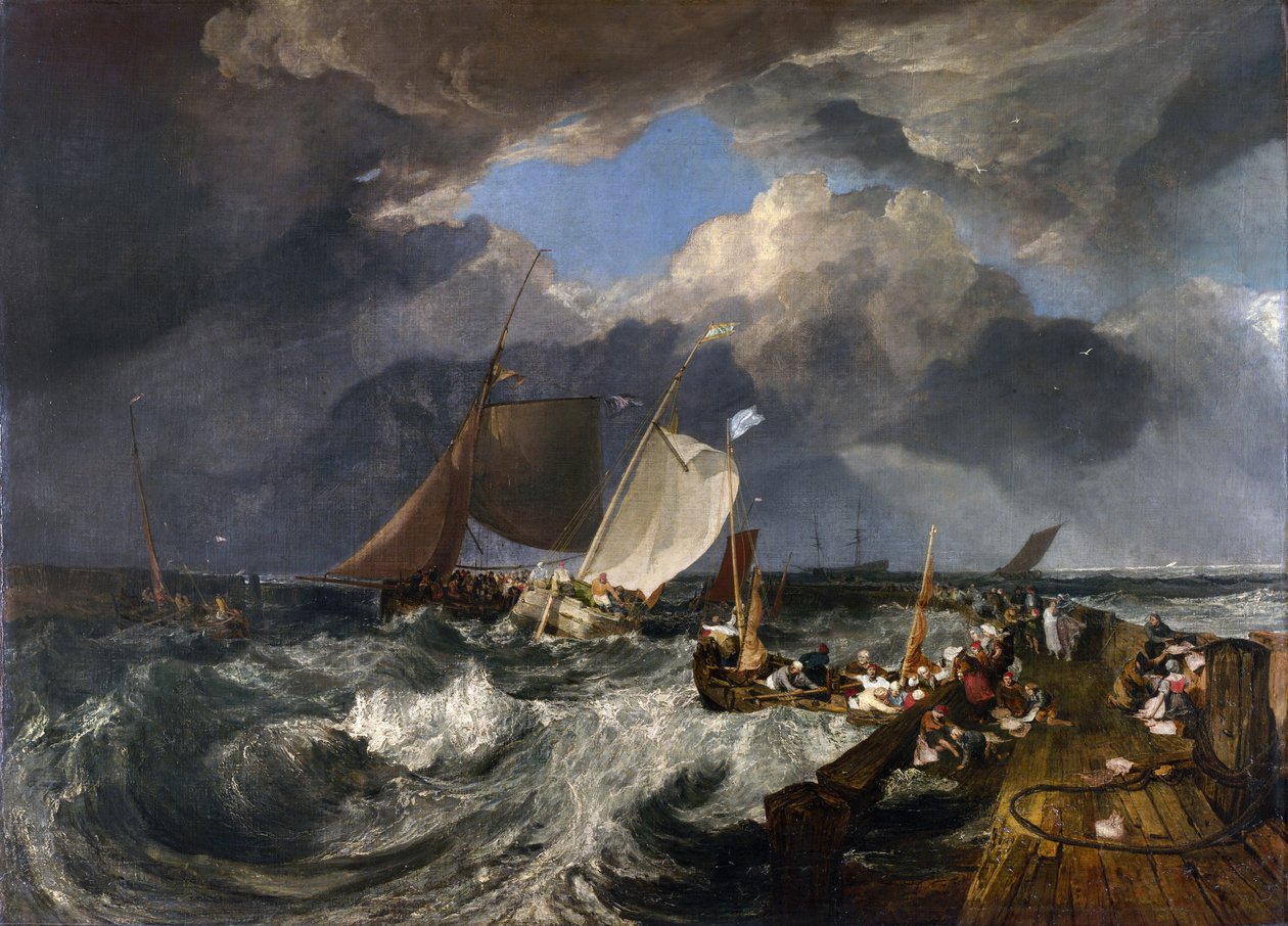 Calais Pier: Anglický paket přicházející, 1803 od Joseph Mallord William Turner