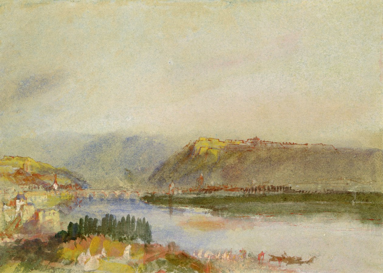Givet ze severu, cca 1839 (kvaš a wc) od Joseph Mallord William Turner