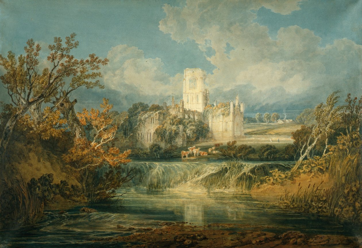 Kirkstall Abbey, Yorkshire, 1797 od Joseph Mallord William Turner