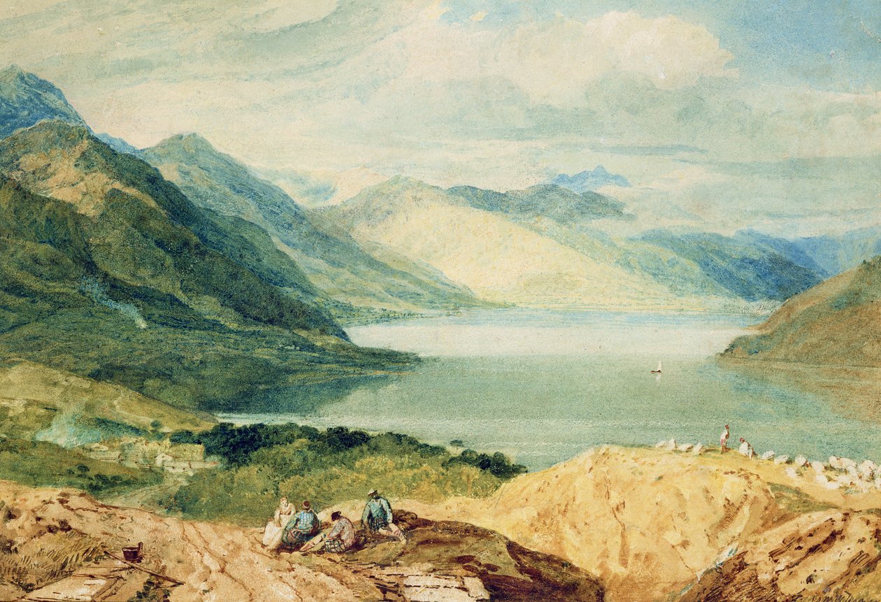 Loch Lomond (wc s perem na papíře) od Joseph Mallord William Turner