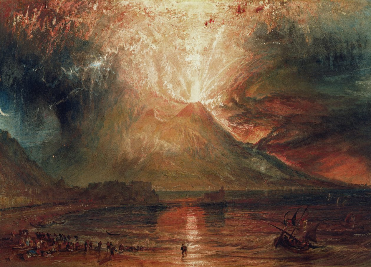 Sopka Vesuv při erupci, 1817 od Joseph Mallord William Turner